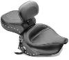 DRIVER BACKREST WIDE TOURING SEATS/ STUDDED, TWO PIECE SEAT W/BACKREST FOR V-STAR 1100 CUSTOM 99-UP